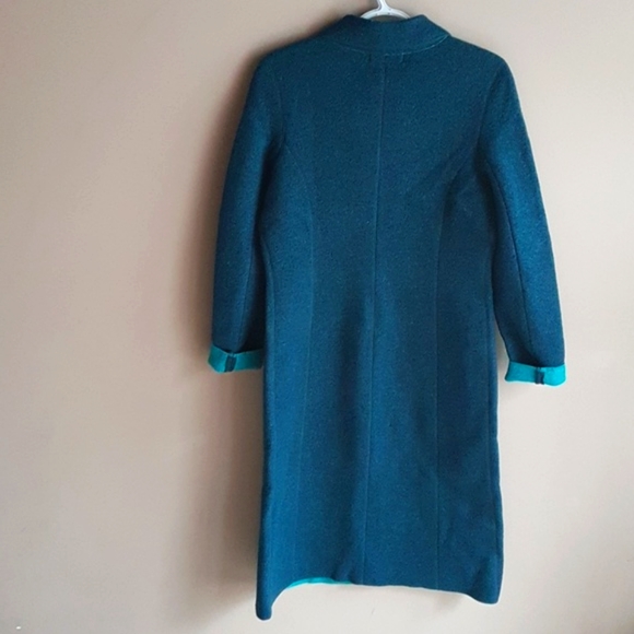 DANA BUCHMAN Petites Teal Wool Jacket Size XS/S - Picture 5 of 12